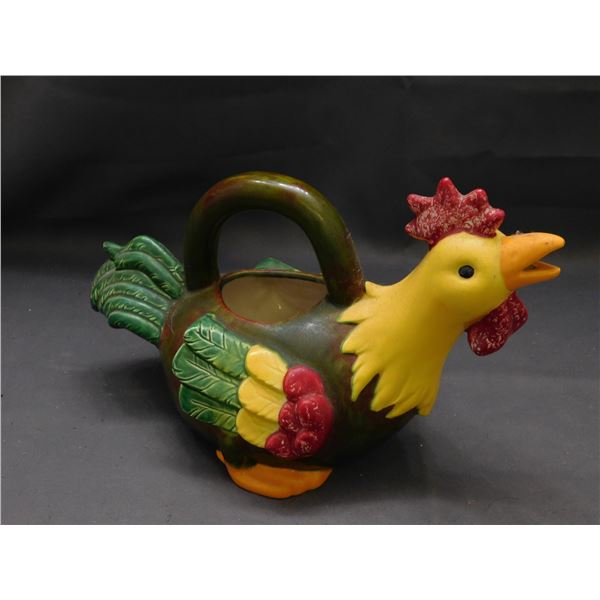 Vintage Pottery Class Rooster Pottery Pitcher