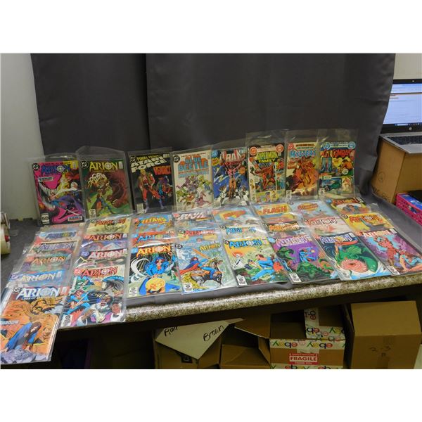 Lot of 36 Assorted Vintage Comics DC GI Combat, Superfamily, ARAK, Blue Beetle, ARION
