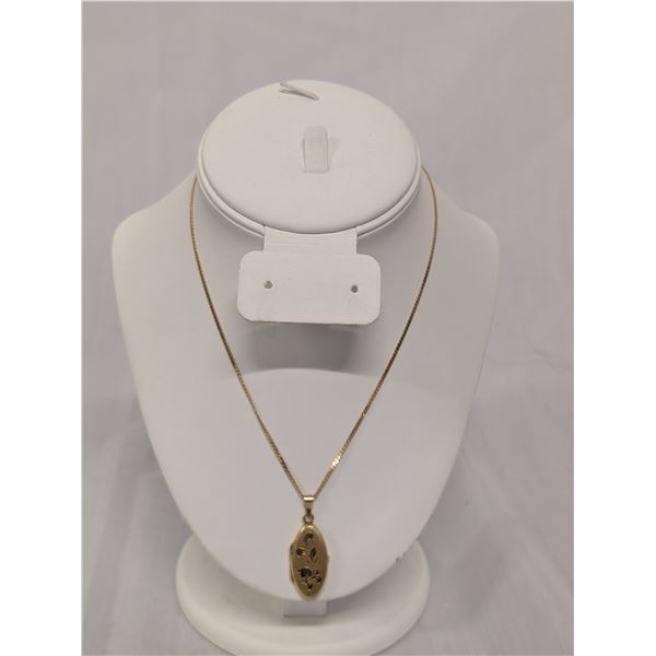 14k Gold Chain and Locket 8.8 grams
