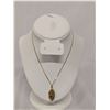 Image 1 : 14k Gold Chain and Locket 8.8 grams