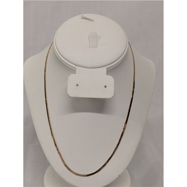 10k Gold Herringbone Necklace Chain 18" 7 grams