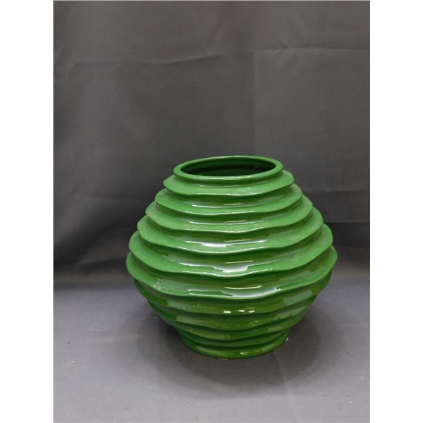 Large Studio Pottery Plant Pot / Vase? 12" Green