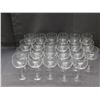 Image 1 : Lot of 23 Heavy Glass Wine Glasses