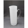 Image 1 : White Art Glass Blown Glass Pitcher Made in Poland