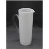 Image 3 : White Art Glass Blown Glass Pitcher Made in Poland