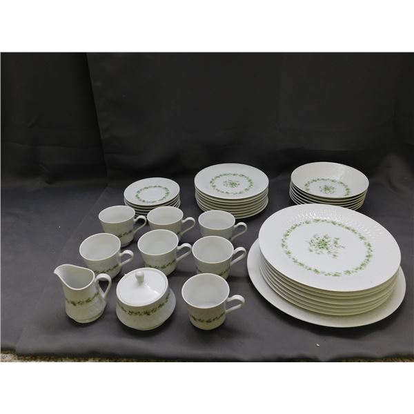 Lot of 38pcs  7 Person Place Setting Dinner Service by Premier Fine China Celeste 2002