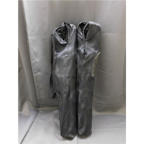 2 Black Folding Camping / Lawn Patio Chairs