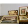 Image 1 : Lot of 4 Wall Art Assorted Art Prints, Ornate Frames
