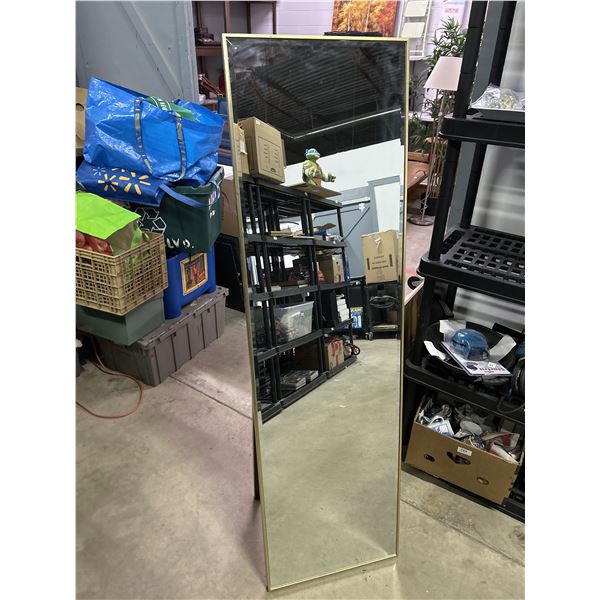 Gold Tone Floor Standing Easel Mirror  5ft