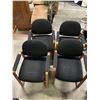 Image 2 : Set of 4 Wooden Upholstered Office Room Waiting Chairs