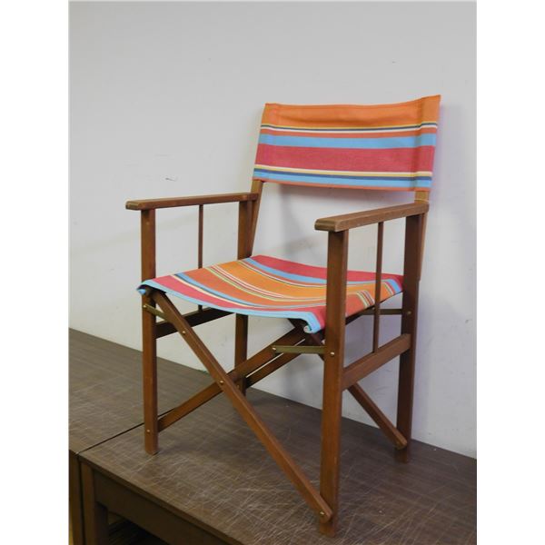 Vintage MCM Folding Wooden Beach Chair Teak?