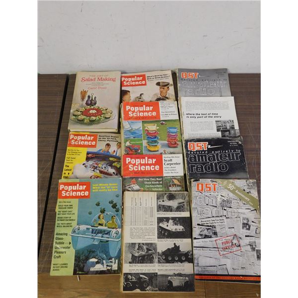 Lot of Popular Science Booklets & qst Radio
