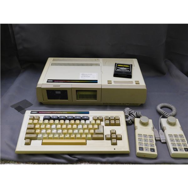 Coleco ADAM Family Computer System, keyboard, controllers, 1 game