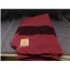 Image 1 : Vintage Hudson Bay 4-Point 100% Wool Blanket Burgundy Wine Red Color, Stripe