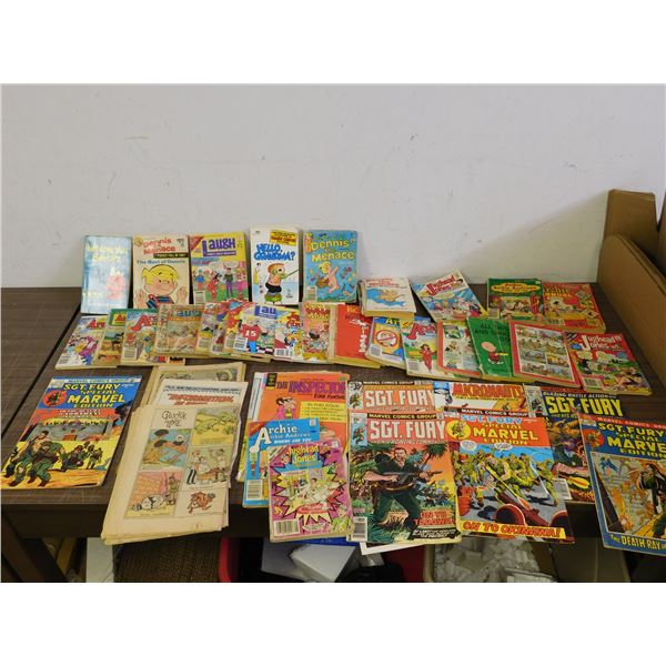 Lot of Vintage well-read Comics & Archie Digests SGT Fury, Archie, Jughead, Marvel, Micronauts