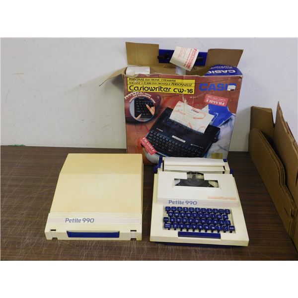 Casio Writer Typewriter and Petite 990