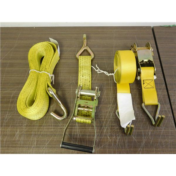 Lot of Cargo / Ratchet Tie-Down Straps Strapping