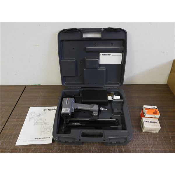 Paslode Power Fastening Systems Model 3250-F16 Air Nailer Nailing Gun w Nails