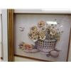 Image 4 : Lot of 3D Vintage Papercraft Framed Flower Baskets