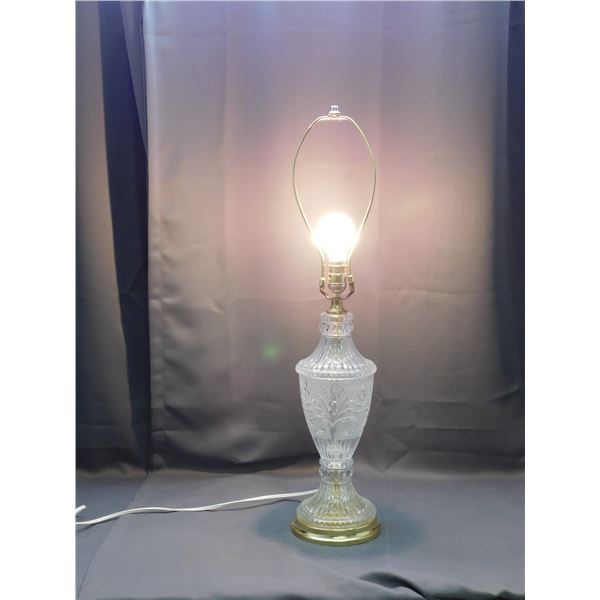 Glass Table Lamp *works* 31"