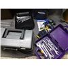 Image 2 : Lot of Assorted Tools, Tackle Box, Wrenches, Compact Cordless Screwdriver