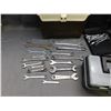 Image 3 : Lot of Assorted Tools, Tackle Box, Wrenches, Compact Cordless Screwdriver