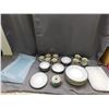 Image 1 : Denby Stoneware Service Set 8 Cups, 7 saucers, 3 small bowls, 1 medium bowl, 2 lunch, 8 dinner, ect