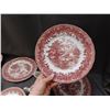 Image 5 : Lot of 21pcs "Country Style" W.H. Grindley Staffordshire England Fine Bone China Red Pattern