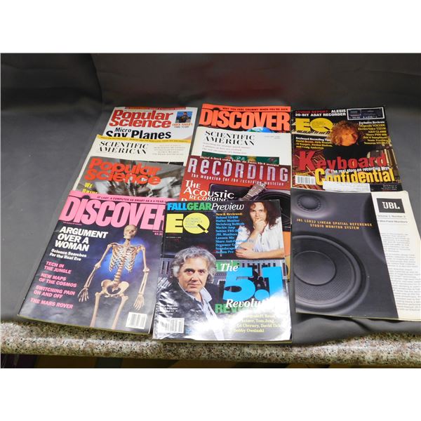 Lot of 10 Popular Science, DISCOVERY, Science and Music Related Magazines