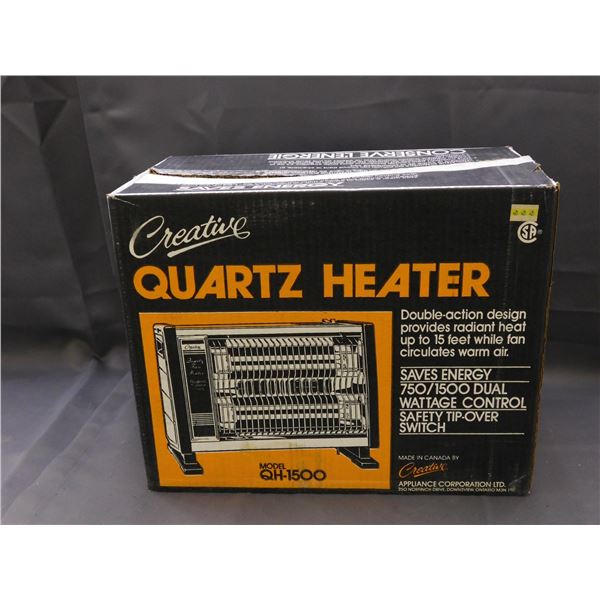 Creative Quartz Heater Model QH-1500 Vintage Space Heater