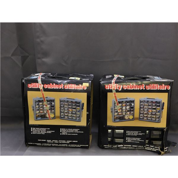 Lot of 2 Canadian Tire Utility Cabinet Parts Storage Cases NOS