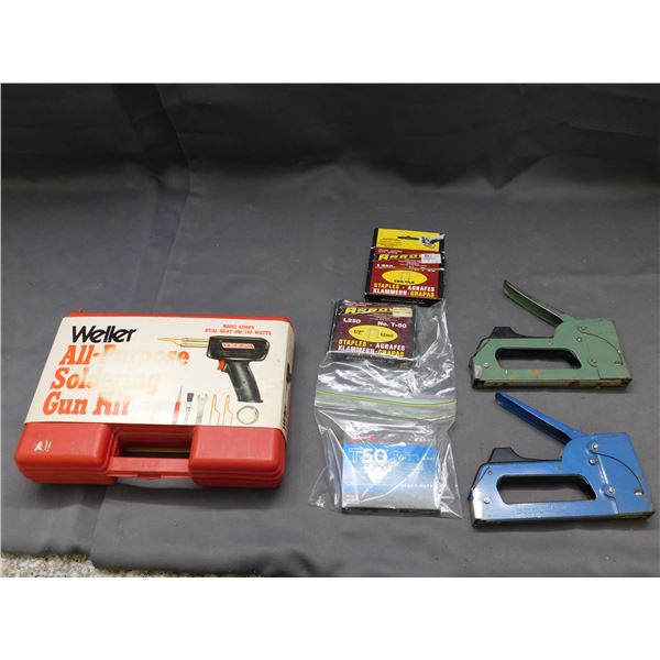 Weller Soldering Gun, Staples, Staple Guns NOS