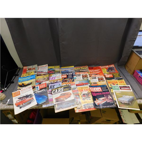 approx 20 1960s Automotive Car Magazines