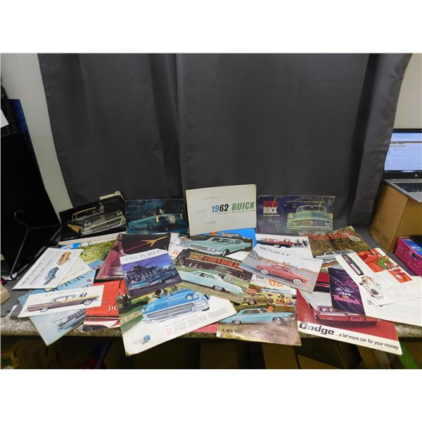 Lot of Assorted 50s 60s Car Brochures