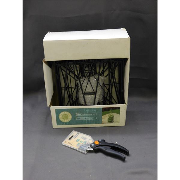 Metal Vine Climbing Rack & Hedge Trimmers