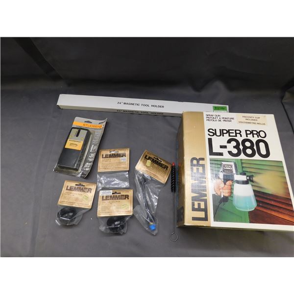 Lot of 7 Super Pro L-380, LEMMER, Studfinfer, Magnetic Tool Holder