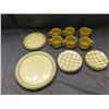 Image 1 : Lot of Tams Made in England Cups and Saucers Yellow, Brendan Erin Stone Stoneware Plates Yellow