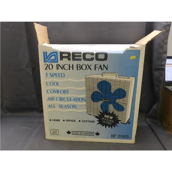 VS RECO 20" Box Fan Vintage w Box