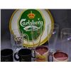 Image 4 : Lot of Advertising Glass Labatt Glasses, A&W, Robins Mugs, Old Dutch Mugs, Carlsberg Tray