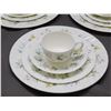 Image 2 : 3 Person Place Setting Minton "Spring Valley" Fine Bone China Cups, Saucers, Plates