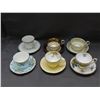 Image 1 : Lot of 6 Tea Cups and Saucers Aynsley, Royal Stafford, Royal Grafton, Winterling etc Fine Bone China