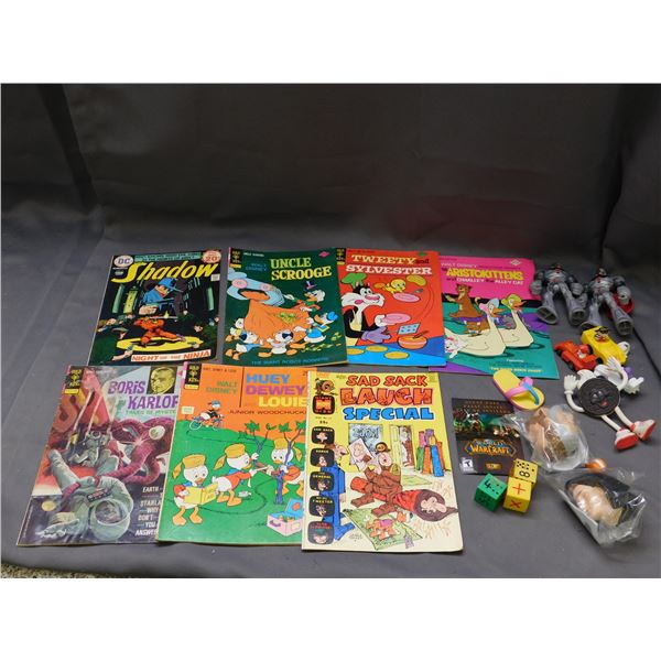 Lot of Assorted Vintage Toys, Gold Key Comics, Walt Disney, DC, McDonalds Happy Meal Premiums