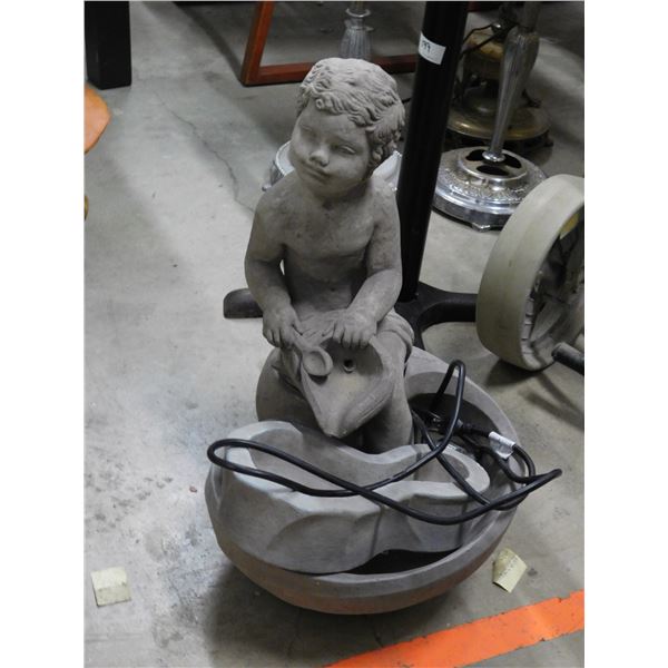 Solid Concrete Baby Bird Fountain Garden Lawn Decoration