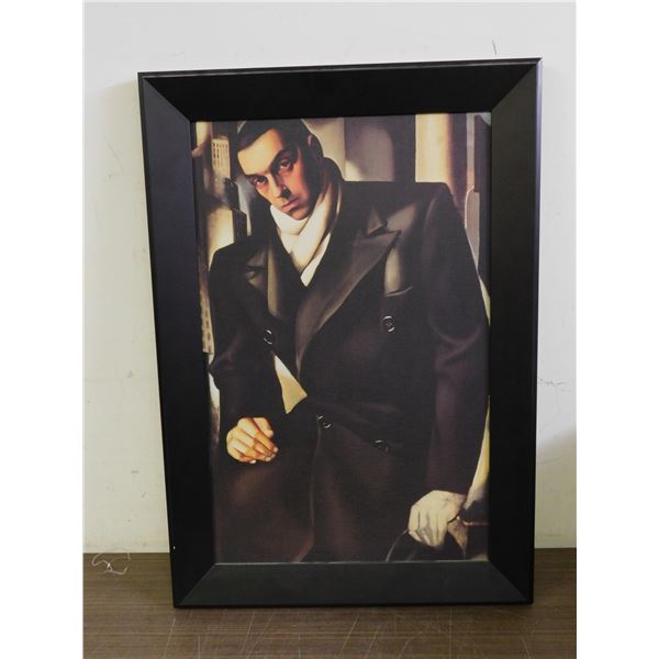 Framed "Portrait of a Man, Unfinished" by Tamara de Lempicka Art Print 20" x 30"