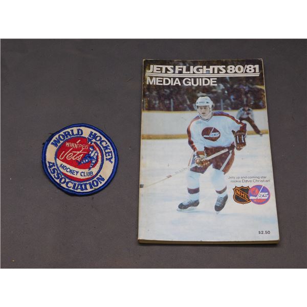 1970s WHA Winnipeg Jets Patch, 1980-81 NHL Media Guide