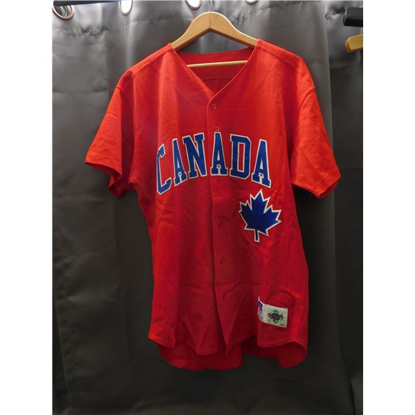 Vintage Team Canada Baseball Jersey 46 Diamond Russell Athletic USA
