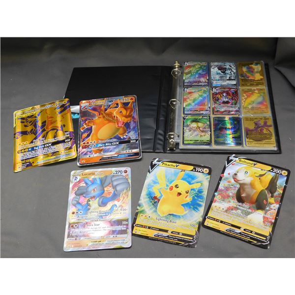 Lot of Pokemon Cards Holo Foils, Binder, Large Oversized Cards
