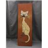 Image 1 : 1960s Pebble Art Siamese Cat 1ft x 3ft