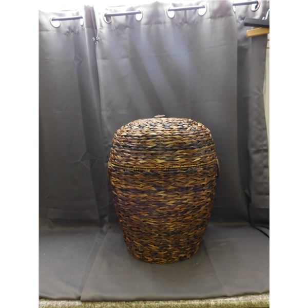 Large 26" tall Snake Charmers Basket Wicker Laundry Basket