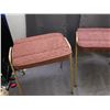 Image 3 : Lot of 3 Vintage Brown Upholstered Stools